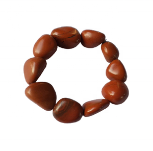 Pulsera de cristal caído de jaspe rojo indio, brazalete de moda de piedras preciosas naturales para hombres y mujeres, brazaletes de regalo y meditación energética - Product Image 5
