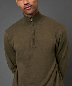 Sweat-shirt à col zippé mi-long pour homme avec impression graphique personnalisée DTG, style streetwear urbain, coton respirant - Product Image 2