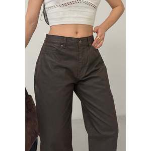 Pantalones de Maternidad con Revestimiento Encerado 7179 - Marrón - Product Image 6