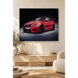Impression sur toile Fida Red Widebody BMW M6 en version Dark Studio - Product Image 4