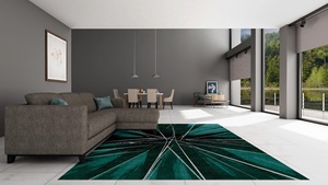 Juego de alfombras persas de lana anudadas a mano de alta calidad Diseño de patrón abstracto - Product Image 6