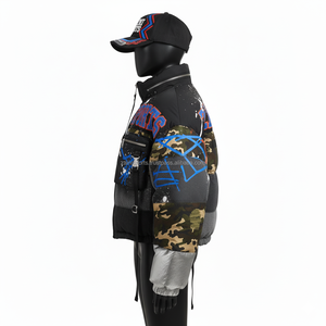 Chaqueta acolchada de invierno para mujer con estilo, diseño de Panel plateado de poliéster duradero, estampado de transferencia de calor, chaqueta acolchada con logotipo personalizado para mujer - Product Image 3