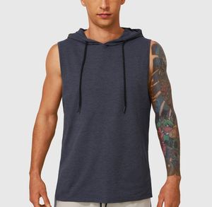 Entrenamiento con capucha Tank Tops deportes culturismo Stringer músculo cortado camiseta hombres sin mangas gimnasio sudaderas con capucha - Product Image 4