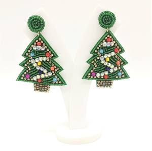 Nouveau produit de noël, cloches de flocon de neige en diamant, ornements d'oreille, arbre de noël, bijoux, boucles d'oreilles - Product Image 5