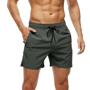 Pantalones cortos deportivos con estampado personalizado para hombre, ropa de poliéster deportiva holgada de verano con cordón para gimnasio, estilo informal con estampado ecológico - Product Image 3