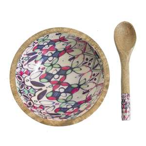 Tabla Meena de madera de acacia de diseño personalizado, tabla de cortar, cuenco para servir ensaladas para acampar, fabricado por exportador - Product Image 4