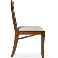 Chaise d'appoint (lot de 2) |   Dossier sculptural incurvé |   Design intemporel au patrimoine authentique dans un ton noyer chaud