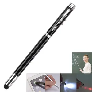 5 in 1 Multifunction Medical Torch Pen with Red Laser Pointer Stretch 45CM Teaching Pen for Teacher Meeting Presentation