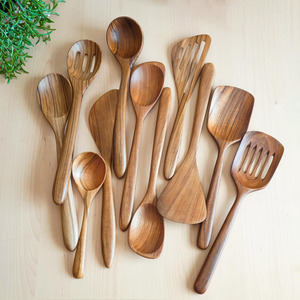 Juego de herramientas de cocina de madera de entrega rápida, espátulas multiusos, herramientas de cocina, espátula de madera natural - Product Image 4
