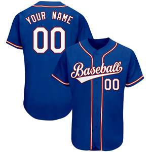 Venta al por mayor de los hombres de impresión de logotipo personalizado Jersey de béisbol en blanco sublimado transpirable antibacteriano de secado rápido camisetas deportivas - Product Image 6