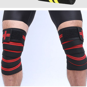 Super lourd élastique Grippe genouillères Squats vêtements d'entraînement musculation exercice genoux Wrap réglable - Product Image 3