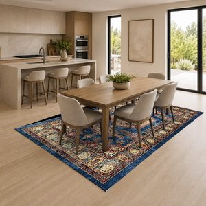 Tapis de salon en chenille antidérapant, imprimé numériquement, lavable en machine, design minimaliste or terre cuite, vente en gros RUGS DEPOT LXDP-0166 - Product Image 4