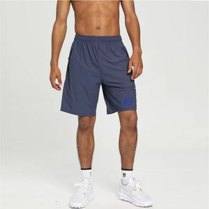 Short de gym pour homme Séchage rapide Respirant Poches pour téléphone Impression solide Short d'entraînement de course à pied en plein air Service OEM Techniques teintées en couleur unie - Product Image 1