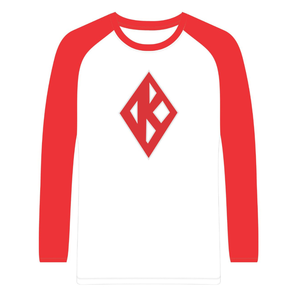 Kappa Alpha Psi Diamond K <b>Red</b> Raglan Long Sleeve T-<b>Shirt</b> 1911 Cotton Greek Fraternity Tee Licensed Vendor Nupe Apparel - Product Image 3