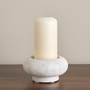 Portavelas de mármol rústico para decoración del hogar, mesa Vintage con acento, soporte moderno para velas, pieza decorativa - Product Image 1