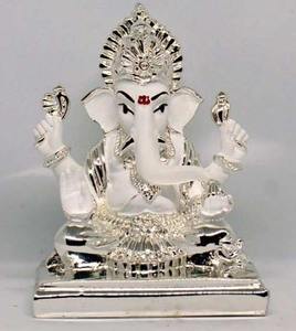 Estatua de Buda Dios Elefante Ganesha de Resina Ecológica para Decoración de Pared del Hogar, para Bodas, Diwali y Puja - Product Image 1