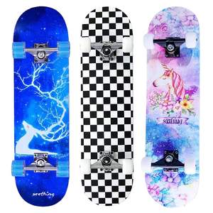 Complejo Monopatín De Doble Patada De Arce De 7 Capas Diciembre De 31X8 Para Niños Adolescentes Y Adultos Con Ruedas PU De - Product Image 1