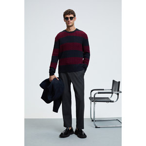 Pull en tricot à col rond pour homme GRIMELANGE BRAID, motif tressé, coupe classique - Product Image 2