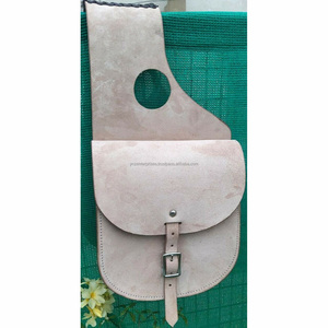 Sillín de equitación occidental de salto de cuero genuino de alta calidad Y & Z, suministro ecuestre duradero con bolsa de sillín mecanizada a mano - Product Image 1