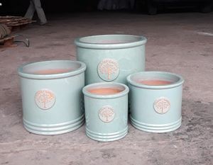 [Leo Nguyen Le] - Vente en gros de nouveaux pots de fleurs en céramique vernissée, cylindriques, ronds, pour plantes succulentes, pour jardin extérieur, sur mesure - Product Image 1