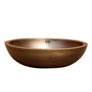 יוקרה עתיק מברשת כלי ברונזה כלי כיור עם overflow חור כפול שכבה מעצב מעצב משטח משטח כביסה לאלגנטיות - Product Image 3