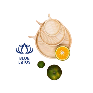 Vintage Vietnam Dinnerware With Customized Wooden Dish and Eco-Friendly Designs Blue Lotus Farm 2024 - Product Image 1