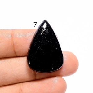 คุณภาพสูง 100% สีดําธรรมชาตินิล Faceted หยดหลวม Faceted อัญมณี 30 มม.อาเกตสีดํา Faceted หยดสําหรับเครื่องประดับ - Product Image 3
