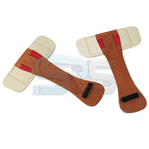 Heavy Duty Leather Gymnastics Hand Grips Weightlifting Palm Protection Wrist Support Workout <b>Gym</b> Accessories Compression Pads - Product Image 5