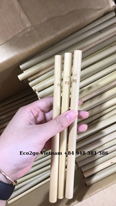Pajitas reutilizables de bambú natural hechas a mano con logotipo Eco2go Pajitas desechables ecológicas de Vietnam para graduación grabadas con láser - Product Image 6