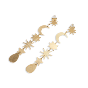 Orecchini Pendenti CUCOCUCA YXQ E198 Placcati Oro in Acciaio Inossidabile Color Oro per Primavera - Product Image 2