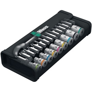 Wera Zyklop 8100 SA 7 28-Piece 1/4" Socket Wrench <b>Set</b> 5-13 mm 76-Tooth 6-Point - Product Image 6