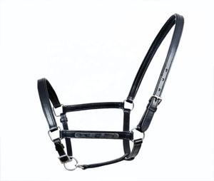 Raccords en argent de licou de cheval anatomique en cuir de meilleure qualité avec plaque signalétique de cheval gravée pour les courses de chevaux - Product Image 6