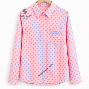 Camisa Formal con Botones de la Hermandad Gamma Phi Delta, Camisa de Vestir con Cuello para Mujer, Camisa con Botones Delanteros - Product Image 1