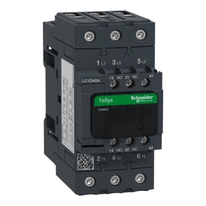 Contattore SCHNEIDER ELECTRIC LC1D40ALE7 TeSys D 3P(3 NO) AC-3 <= 440 V 40 A 208 V AC 50/60 Hz con Bobina - Product Image 1
