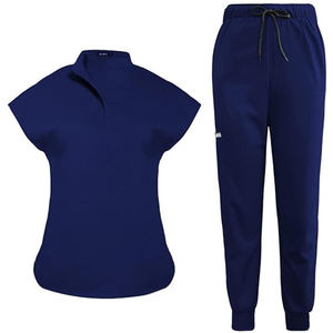 Vente en gros d'uniformes élastiques pour femmes unisexe avec logo personnalisé Vêtements de travail d'hôpital pour femmes Pantalon de beauté en toile pour infirmière - Product Image 1