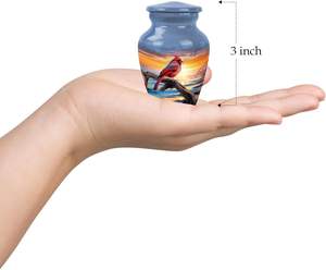 Urnes d'oiseaux cardinaux pour cendres adultes urnes funéraires pour papa grande urne pour homme femme urne funéraire pour hommes adultes femmes taille personnalisée - Product Image 2