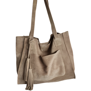 Suede Tote Bag for Women Recycled New Fashion Handbag Low MOQ From Vietnam High Quality Custom Logo - Product Image 3