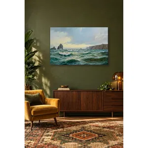 Fida Michael Zeno Diemer Rocky Coast and Waves Impression sur toile - Product Image 2