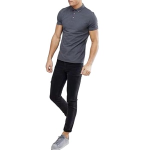 Fermeture éclair hommes blanc garniture or brodé tricoté 100% coton Anti-rides Golf décontracté été imprimé à manches courtes pour chemise - Product Image 3