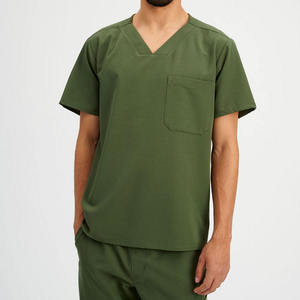 Top Selling Wholesale 2024 Custom Made OEM V-neck Men's Medical <b>Scrubs</b> Sets Cotton Polyester Custom Colors KATBROS Hospital - Product Image 5