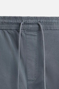 2025 mode hommes s coupe décontractée Cargo pantalon avec poches Logo personnalisé décontracté couleur unie travail pantalon pour hommes respirant - Product Image 5