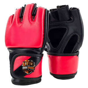 Guantes de MMA de Cuero con Dedos Descubiertos para Entrenamiento de Grappling y Golpeo, con Correa Ajustable y Ajuste Cómodo - Product Image 1