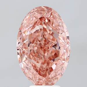 เพชรรูปไข่ 7.02 กะรัต VS2 สีชมพูสดใส แฟนซี ผลิตในห้องปฏิบัติการ - Product Image 1