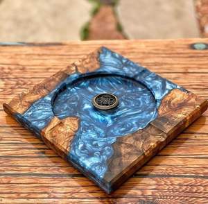 Nouveauté ModernHANDICRAFT JOINT COUSTEM Design Forme Résine Epoxy & Bois Cendrier Joint Couleur Logo Portable Intérieur et Extérieur - Product Image 3