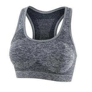 Sujetador deportivo transpirable para mujer, sujetadores de realce sin costuras para gimnasio y correr con sujetador acolchado extraíble, estilo Simple Reversible - Product Image 3
