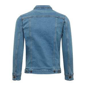 แจ็กเก็ตยีนส์มีกระเป๋าหน้าแฟชั่นสำหรับผู้ชายแจ็คเก็ตยีนส์มีสไตล์ลำลองกลางแจ้งแนวสตรีท - Product Image 2