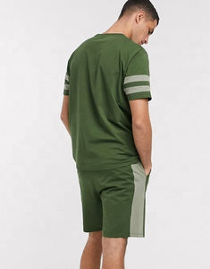 Ensemble de jogging d'été personnalisé deux pièces ensemble de shorts 100% coton ensemble de t-shirts et shorts vierges pour hommes avec OEM - Product Image 2