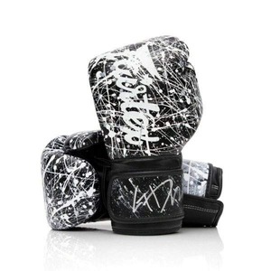 Gants de boxe en cuir premium personnalisés, fermeture auto-agrippante, protection UV, séchage rapide, design à doigts complets pour l'entraînement de boxe - Product Image 1