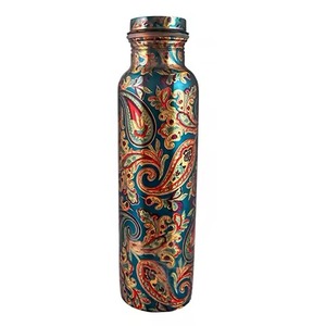 Luxury Twin Set Copper <b>Water</b> <b>Bottles</b> With Hammered Design For Pure Drinking And Modern Wellness Routine - Product Image 2