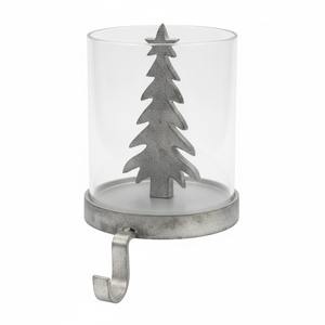 Luxury Glass <b>Candle</b> Holder with Silver Snowman Design Decorative Tabletop Lantern for Home Living Room Decor Christmas Decor - Product Image 2